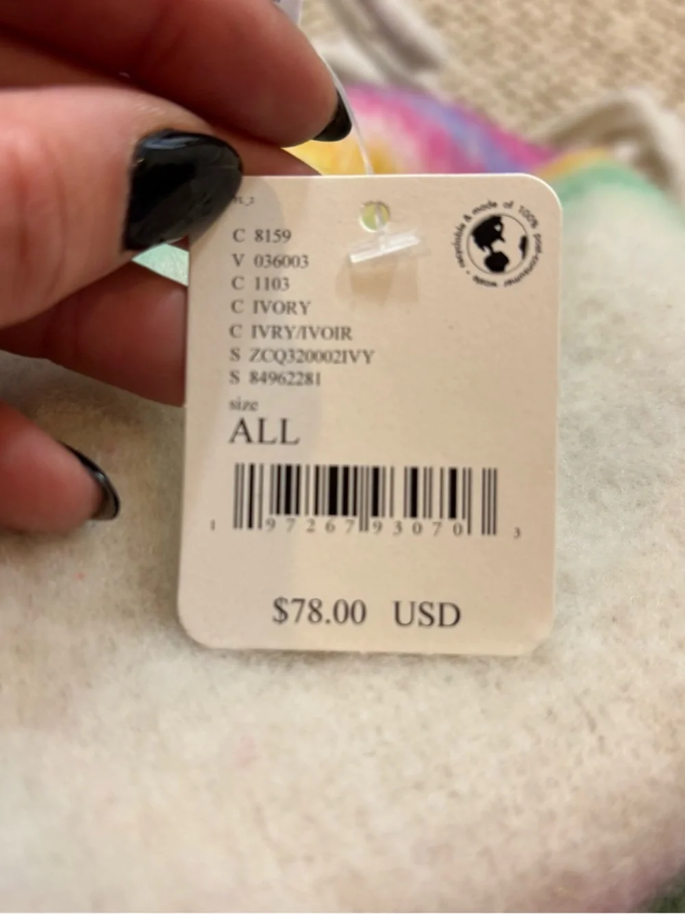 Brand new‎ with tags Free People Fringe Throw Blanket Ivory